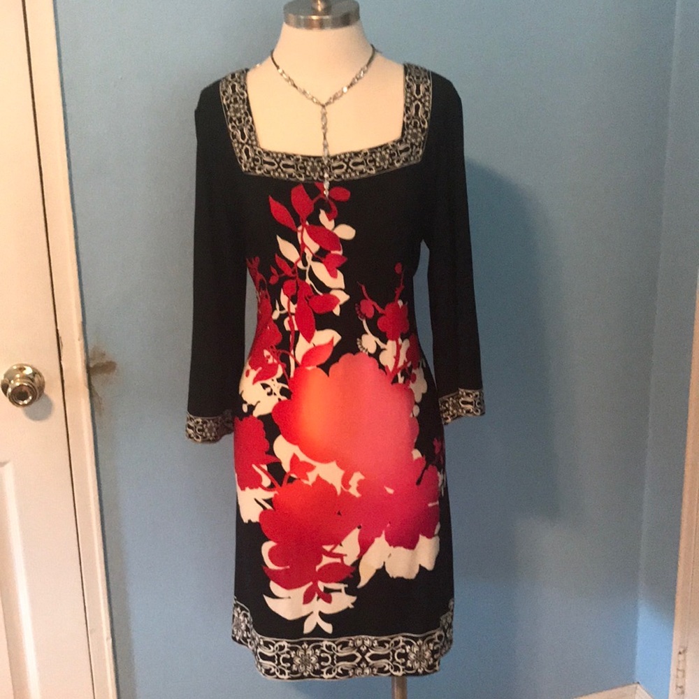 Black And Red Mini Dress.